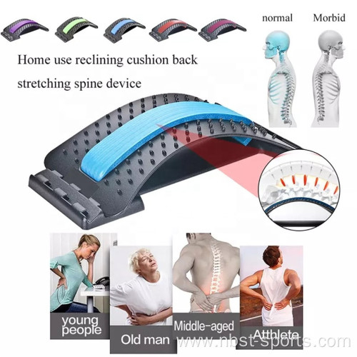 Pain Relief Lumbar Stretching Back Stretcher Massager Device